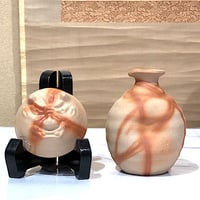 宮島焼（御砂焼）川原陶斎（三代）作茶碗無傷共箱保証。