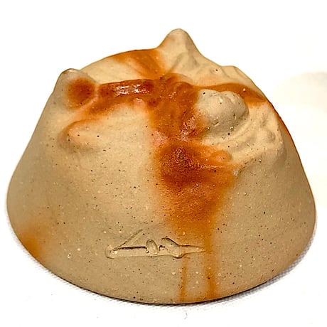 備前焼　堀川南山作　徳利猪口揃　鬼　福　無傷　化粧箱　保証　古物未使用。