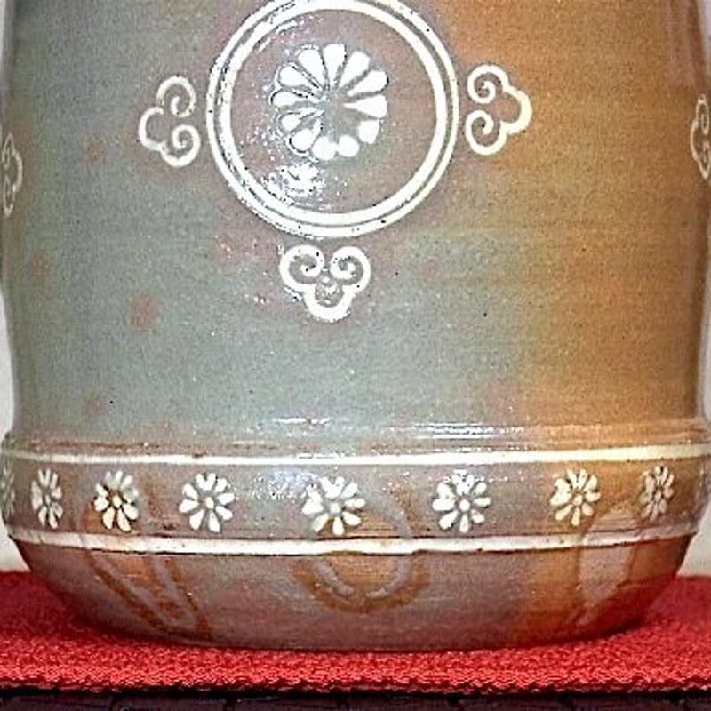 八幡窯 堀野証嗣 作 御本 狂言袴 水指 無傷 共箱 保証。 | STORES