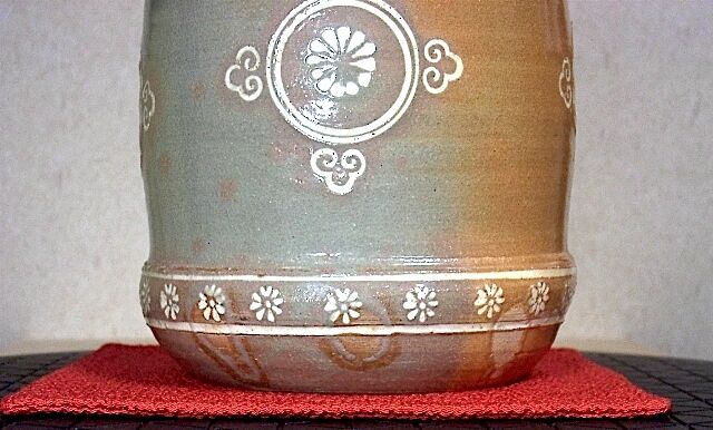 八幡窯 堀野証嗣 作 御本 狂言袴 水指 無傷 共箱 保証。 | STORES
