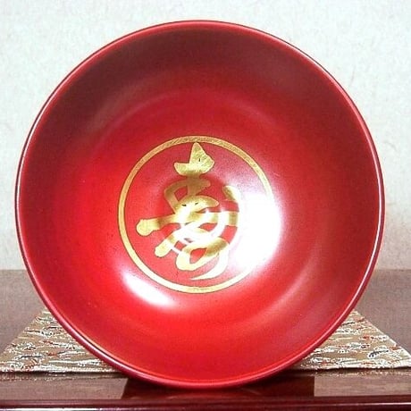 京焼・清水焼　四代 久世久宝作　金蘭手菊寿　茶碗　共箱　古物。