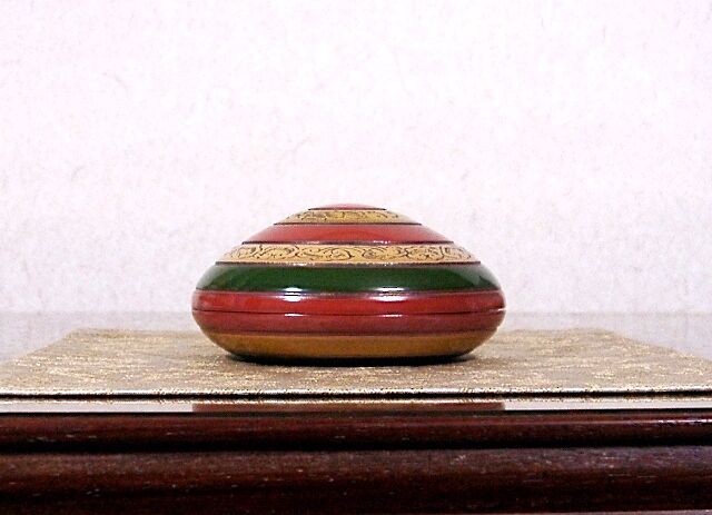 漆工 田中表阿弥（平安） 作 宝珠 香合 共箱 無傷 保証。 | STORES