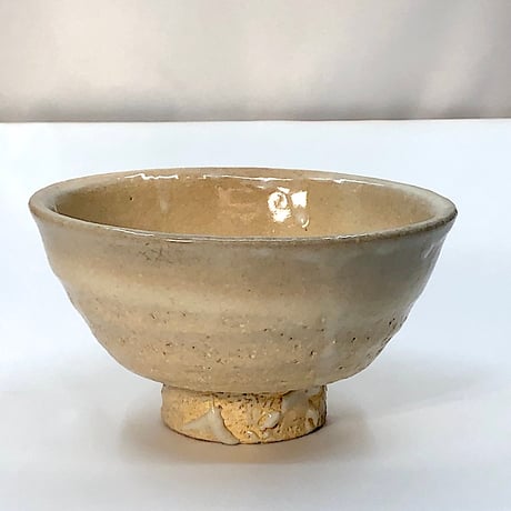 萩焼　原清 作　茶碗　箱書付　詳細不明　無傷　共箱。