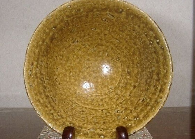 三朝焼 森田無想作 在銘 伊羅保 茶碗No2 無傷 保証 箱合。 | STORES  