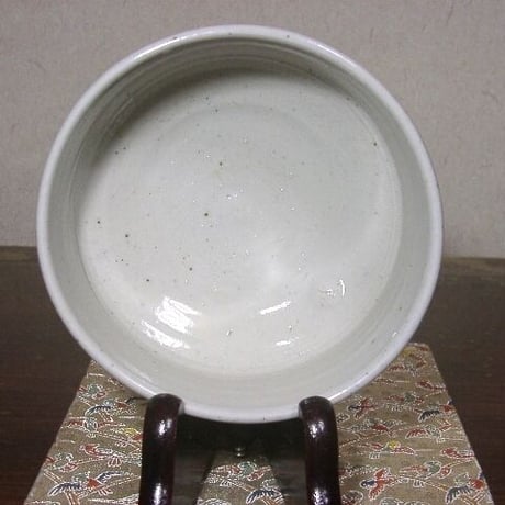 宮之原謙作　賛・為かよ花　作者不明　白磁　茶碗　無傷　箱合　保証。