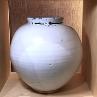 萩焼　三輪栄造作　壺　無傷保証　共箱　古物。