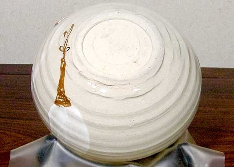 京焼・清水焼 真葛窯 宮川香斎（二代）作 払子画 菓子器 無傷 共箱 保証。