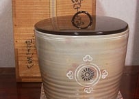 駕洛窯 清水日呂志作 御本手 狂言袴 水指 無傷 共箱 古物。 | STORES 