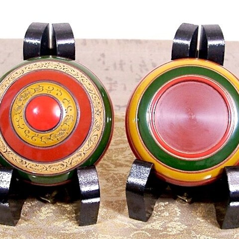 漆工 田中表阿弥（平安） 作 宝珠 香合 共箱 無傷 保証。 | STORES