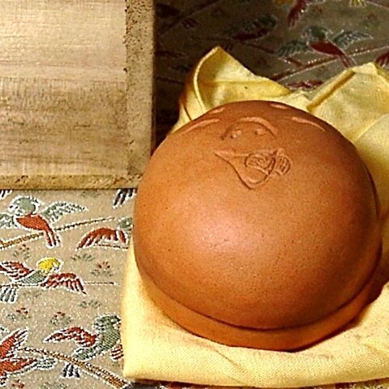 詳細不明 女・福能神 仙厓義凡 花押 在印 香合 無傷 共箱 保証