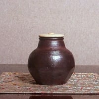 信楽　上田直方（五代）作　茶入　無傷　箱合　古物。