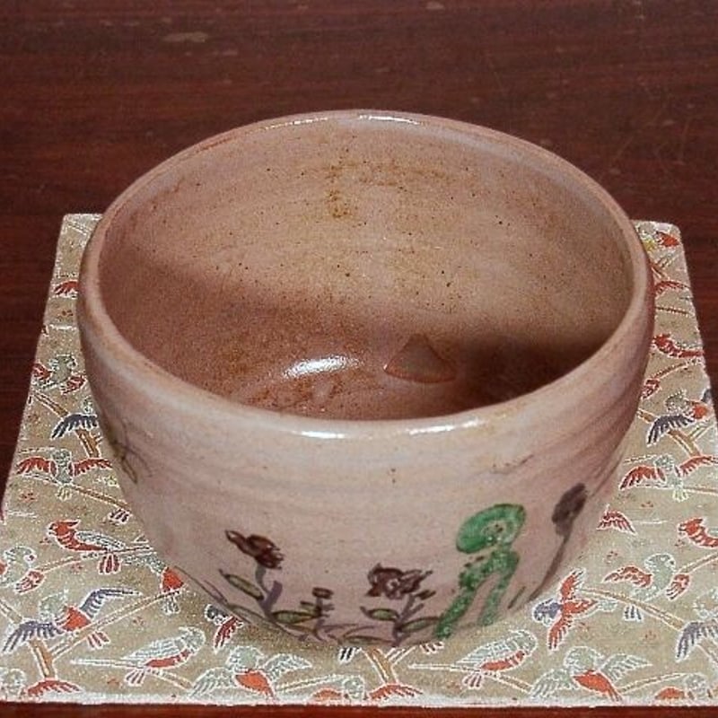 その他 聚楽焼 蕨画 在印銘 聚楽 古書掲載 瓦土器風 時代 無傷