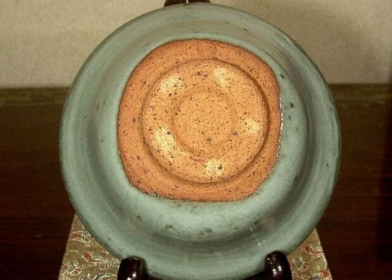 Ｐ４５５　茶碗　『高麗焼』『楽善斎　李方子造』『青磁茶碗』　抹茶碗　共箱　茶道具 P455 茶碗 『高麗焼』『楽善斎 李方子造』『青磁茶碗』 抹茶