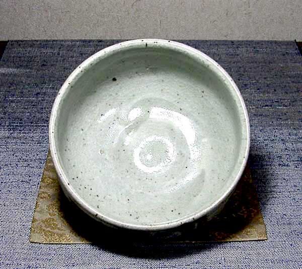 賎機焼 青島秋果 作 茶碗 銘「觀富山 龍華寺」共箱 無傷 保証
