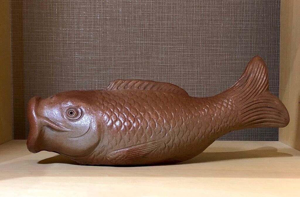 備前焼 木村宗得（宗太郎）作 鯉口 花入 無傷保証 箱無 金具新品