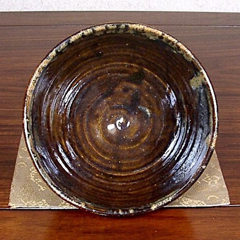 京焼・清水焼 篁窯 河合 紀 作 銘：荒磯 茶碗 共箱 無傷 保証