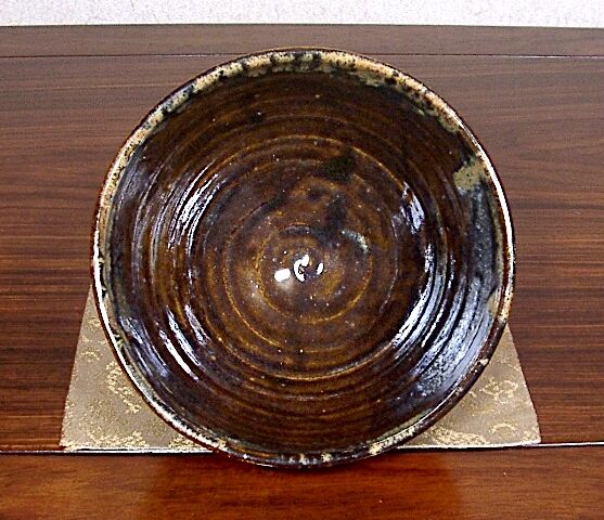 京焼・清水焼 篁窯 河合 紀 作 銘：荒磯 茶碗 共箱 無傷 保証