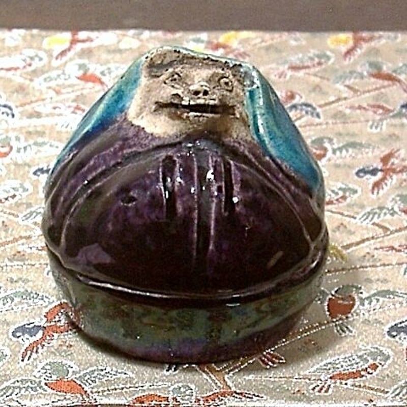 偕楽園焼の茶壷　箱付き 偕楽園焼の茶壷 箱付き