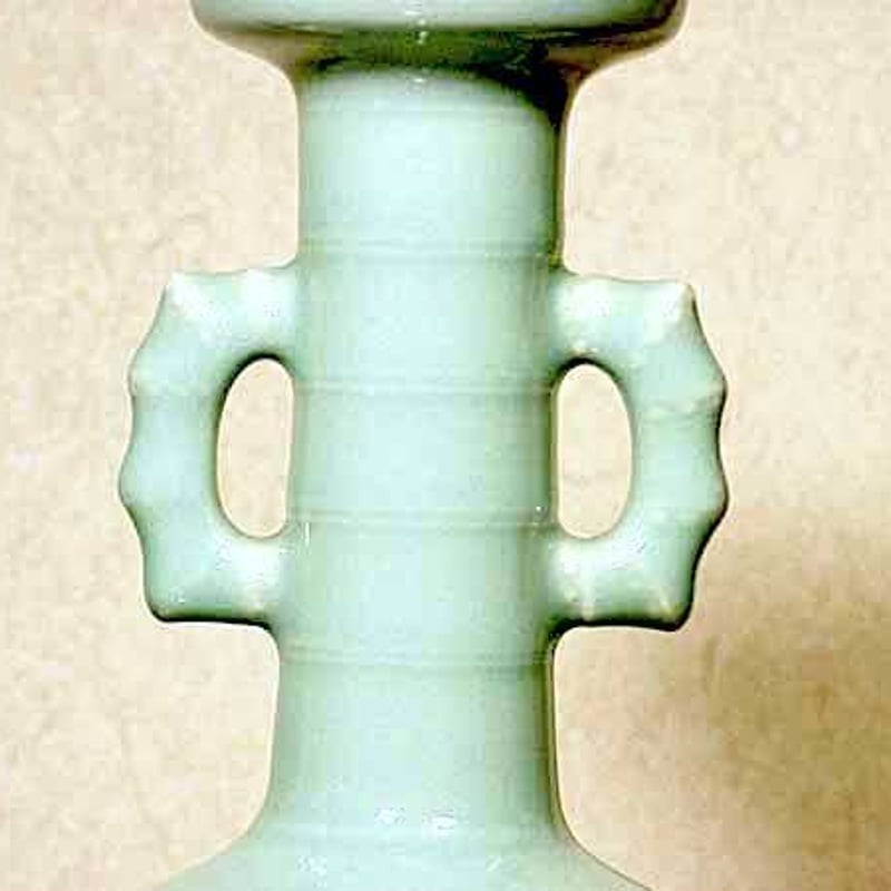 今日庵 日吉窯 加藤丈佳 作 青磁 花瓶 共箱 無傷 保証。 | STORES