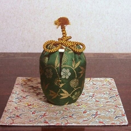 伊賀焼　小川得斎作　伊賀茶入　無傷　箱合　共仕覆　古物。