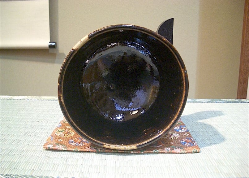 京焼・清水焼 黄檗道元手造 茶碗 「林春隆翁羽化記念」共箱 無傷 古物