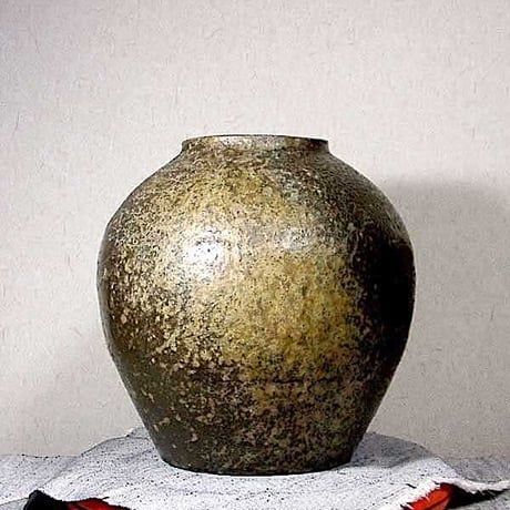 丹波焼　古丹波　灰釉窯変壺　江戸時代前期　鑑定済　箱合　保証。