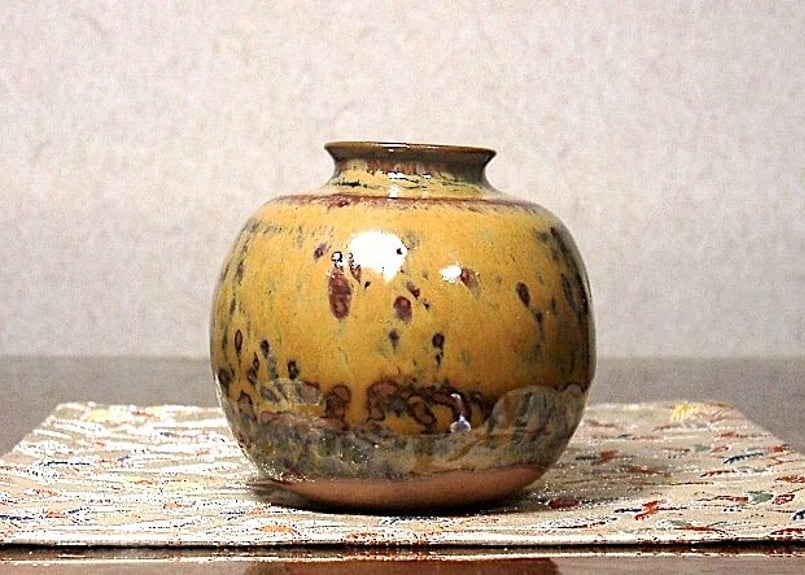 楽山高取文林茶入茶道具