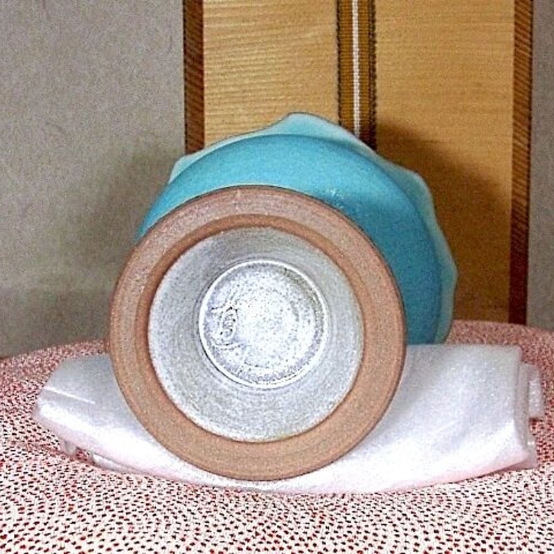 京焼・清水焼 三浦直人 作 トルコ青釉 香炉 無傷 共箱 保証。 | STORES