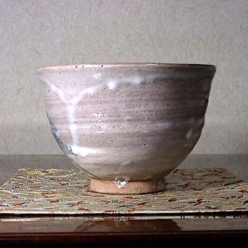常滑焼 磯村白斎（初代）作 勅題・朝晴雪（大正八年）茶碗 無傷 共箱