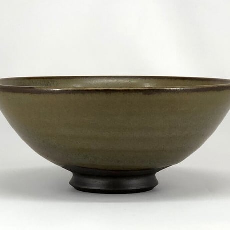 無名異焼　三浦小平次（常山）作　朱紫泥　茶碗　在銘　箱合　古物。