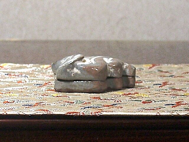 京焼・清水焼 八木一艸 作 三島手 華菊 香合 無傷 共箱 保証
