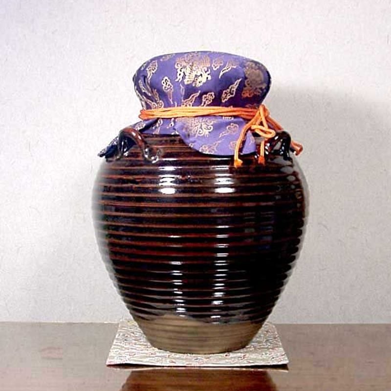 昭山作‼️赤膚焼 昭山窯 大花瓶・壺 赤膚山焼 大塩昭山 作 飾壷 綱紐共 共箱 無傷 保証。 | STORESショップ