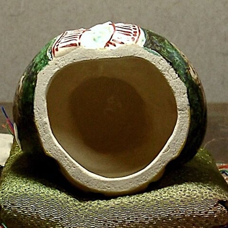 京焼・清水焼　初代 村田陶苑 作　色絵　招福 大黒天像　共箱　無傷。 京焼・清水焼 村田陶苑 作 色絵 寿老香合 共箱 無傷 保証