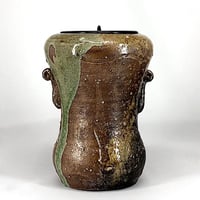 京焼・清水焼 大丸北峰（初代）作 祥瑞手 水指No2 青華松竹梅図