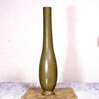 京焼・清水焼　澤村陶哉（二代）作　そば釉　花入　共箱　無傷　保証。