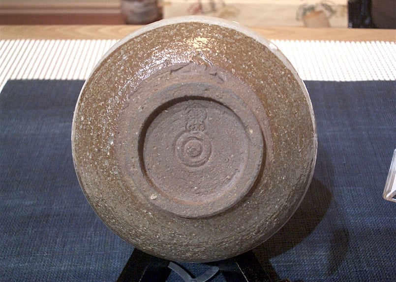 楽山窯清水楽山 作小堀遠州 花押 印銘小服唐津茶碗無傷保護箱-REMI