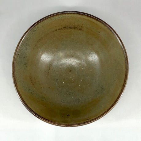 無名異焼　三浦小平次（常山）作　朱紫泥　茶碗　在銘　箱合　古物。