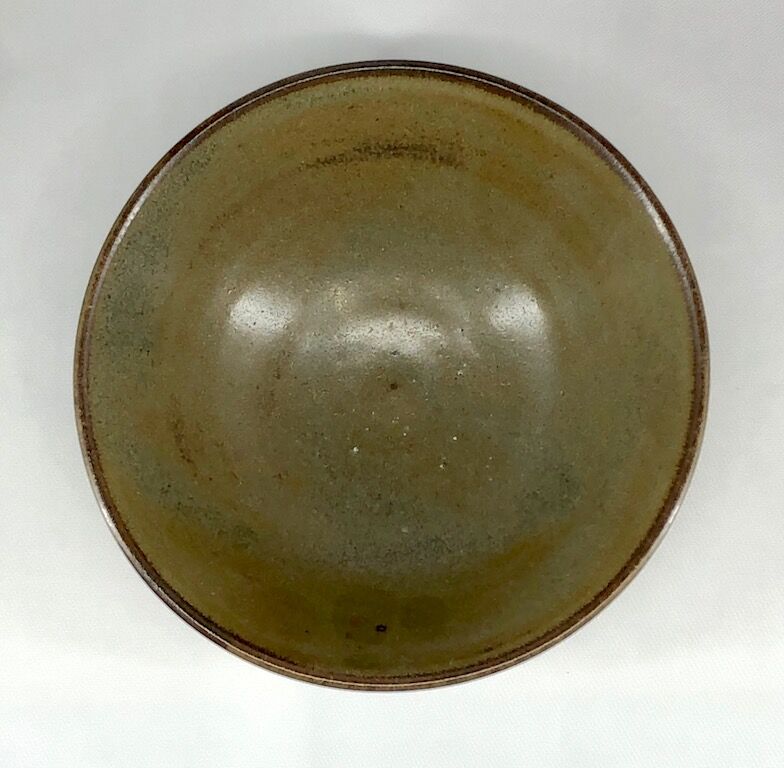 無名異焼 三浦小平次（常山）作 朱紫泥 茶碗 在銘 箱合 古物