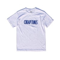 CHEAPTIMES SHORT SLEEVE T-SHIRTS-WHITE/BLUE