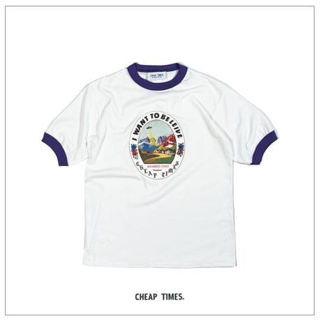 IWANT TO BELIEVE TRIM T-SHIRTS/PURPLE