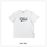 SATAN IS A WOMAN SST-SHIRTS/WHITE