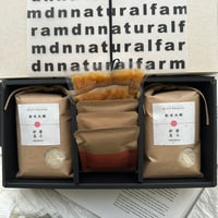 ・GIFT BOX（３合 / 450g × 2 ＆ 米味噌×２＆ 有機茶TB３種） / 暑い時期のみクール便発送