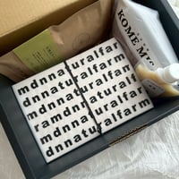 ・GIFT BOX（3合×2 BOX・塩麹・米味噌・有機緑茶TB）A-Qラベル   / 暑い時期のみクール便発送