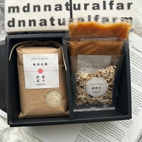 ・GIFT BOX（３合 / 450g × 1＆ ,米味噌×2 , 雑穀米×２）A-Qラベル / 暑い時期のみクール便発送