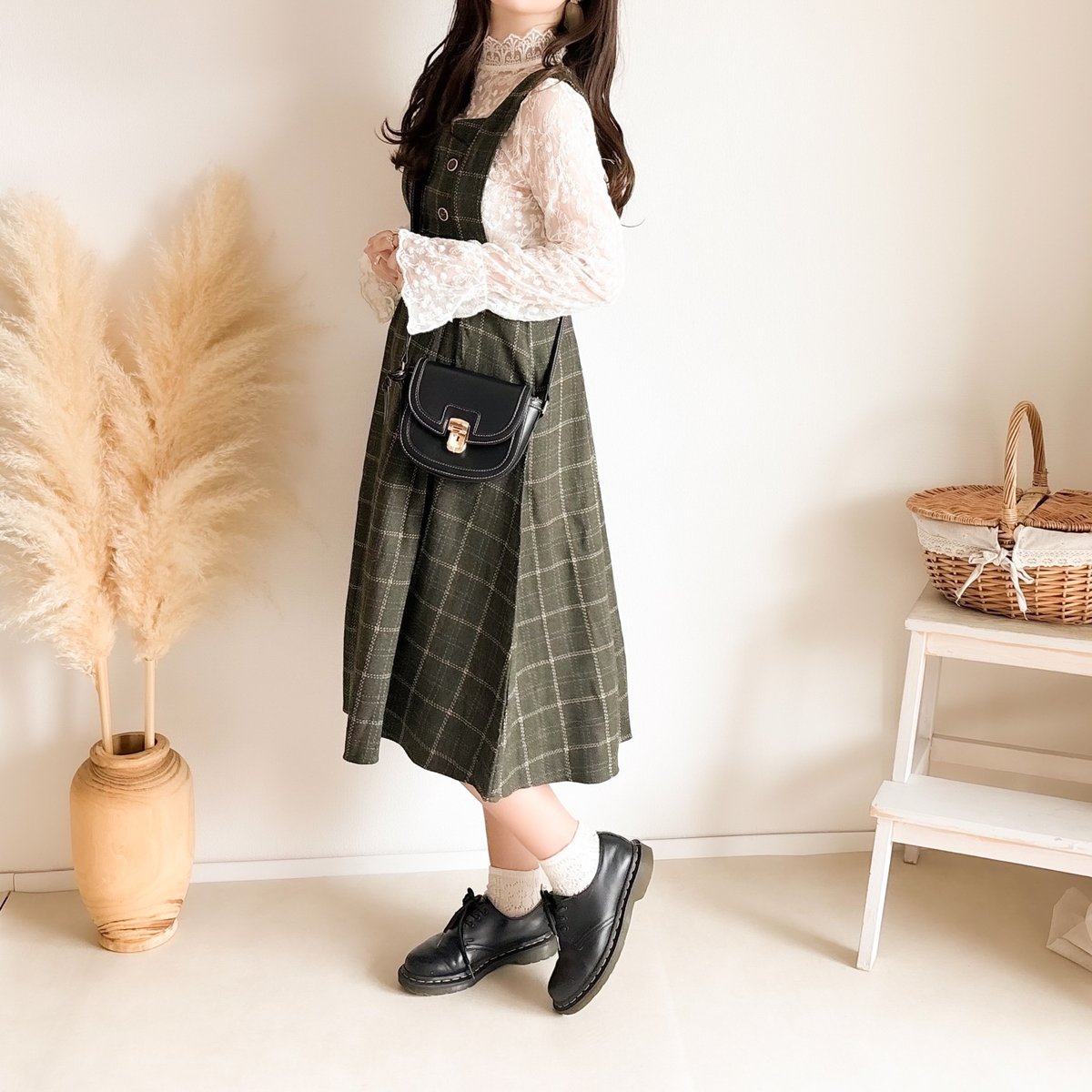 24年モデル パーリーゲイツ セットアップ グレンチェック ポロシャツ