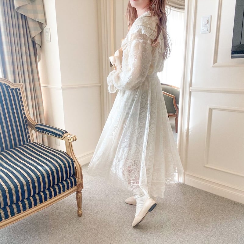 即納】アンティークレーススカートman25 | merrylatte