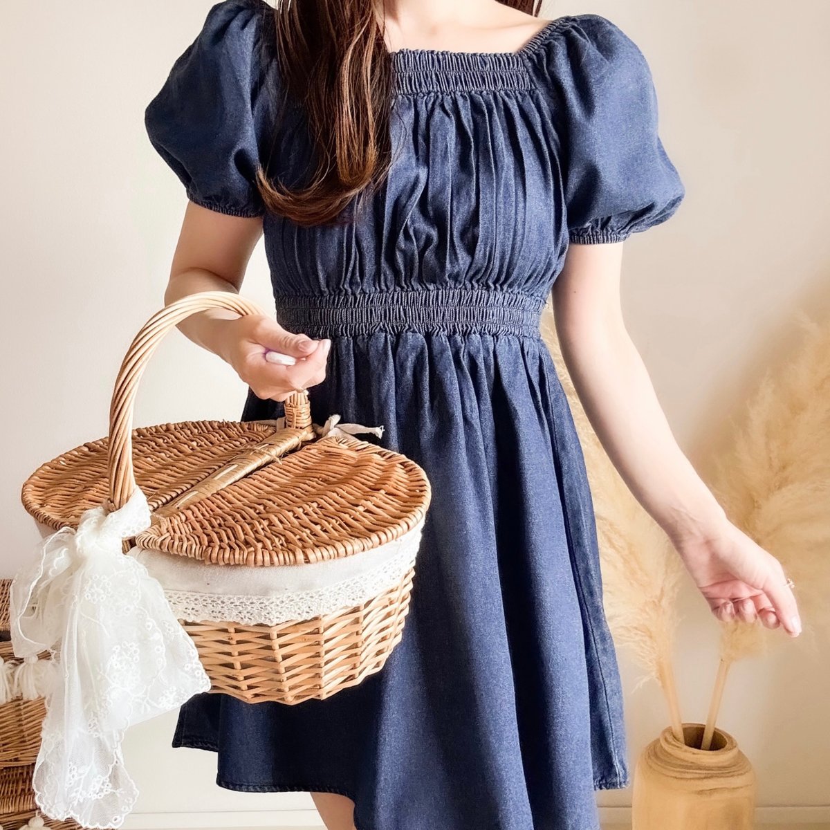 BURBERRY BLUELABEL デニムワンピース 美品 バーバリー・ブルー