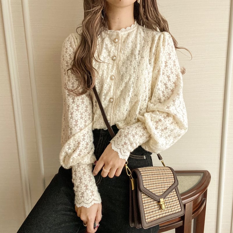 フラワーレースカーディガンブラウス | merrylatte
