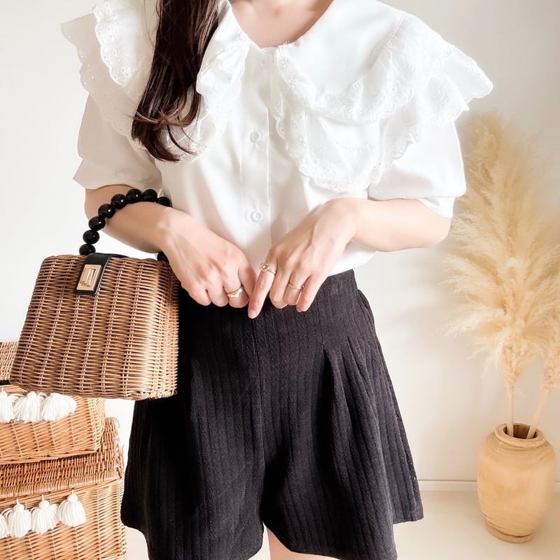 Ballsey♡レースビッグカラーブラウス　上品　仕事着 B.C STOCK（ベーセーストック）の「レースビッグカラー ブラウス