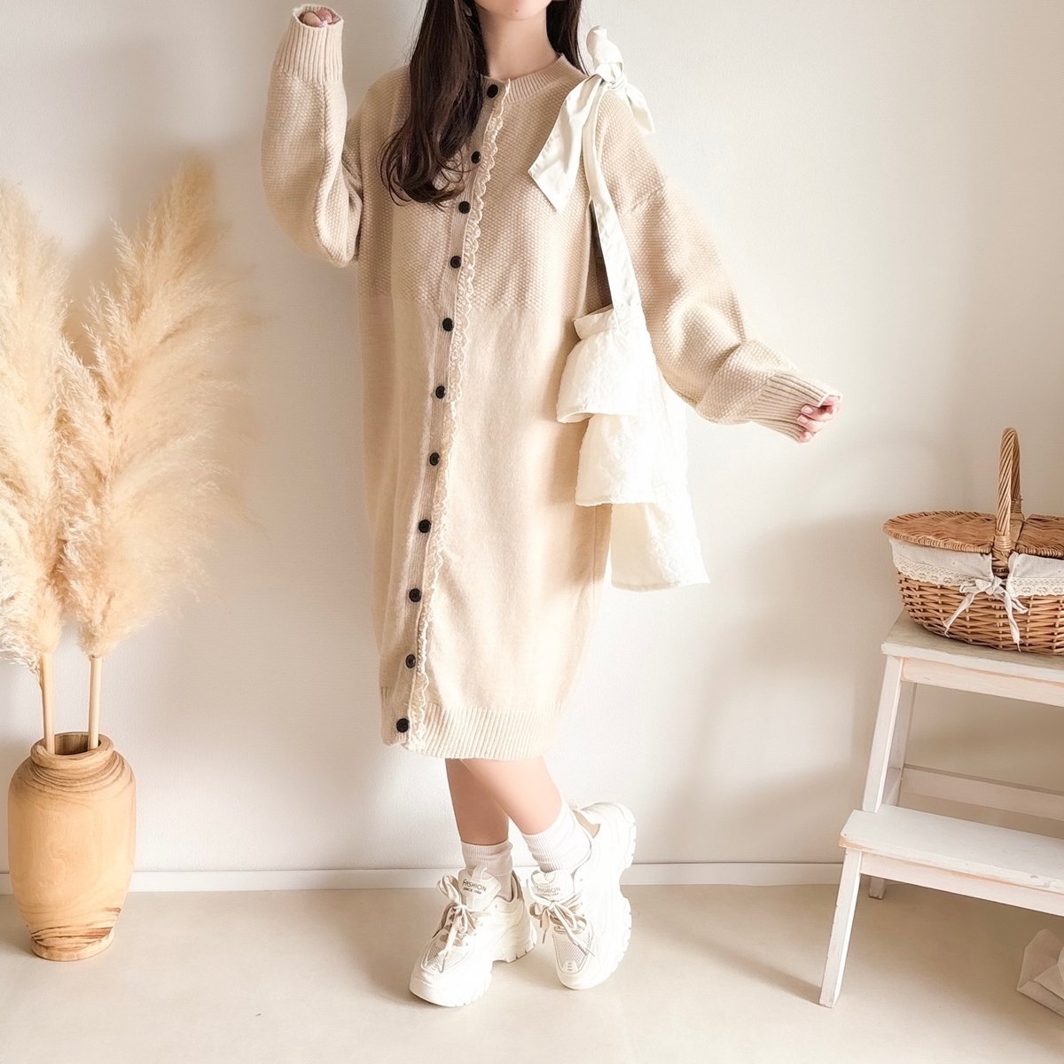 ニットカーディガンワンピース | merrylatte 